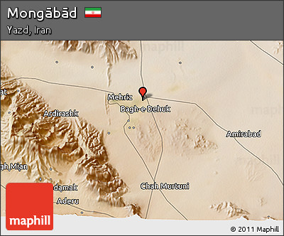 Satellite 3D Map of Mongābād