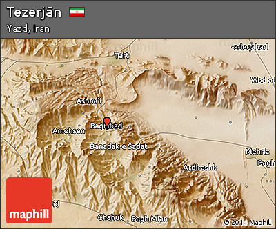 Satellite 3D Map of Tezerjān
