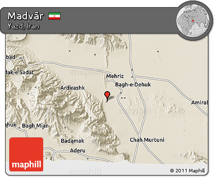 Shaded Relief 3D Map of Madvār
