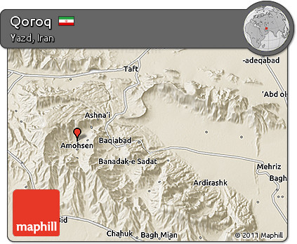 Shaded Relief 3D Map of Qoroq