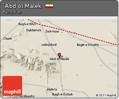 Shaded Relief 3D Map of `Abd Ol Malek