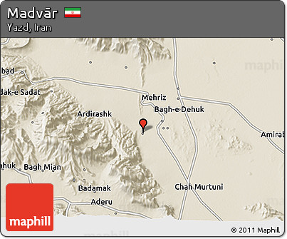 Shaded Relief 3D Map of Madvār