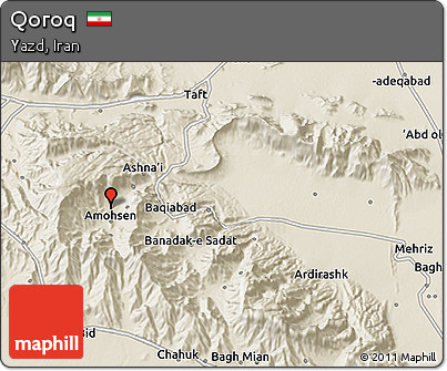 Shaded Relief 3D Map of Qoroq