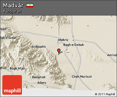 Shaded Relief 3D Map of Madvār