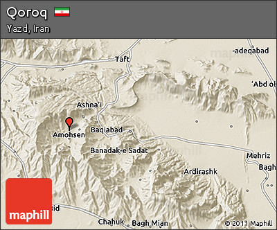 Shaded Relief 3D Map of Qoroq
