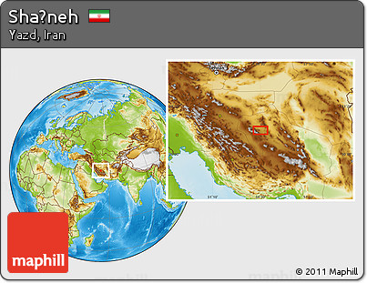 Physical Location Map of Shaḩneh