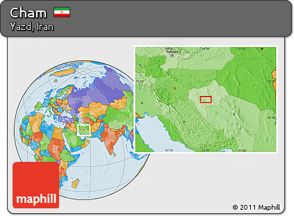 Political Location Map of Cham