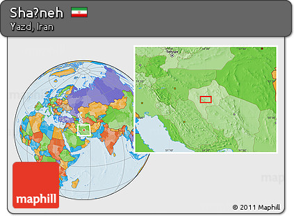 Political Location Map of Shaḩneh