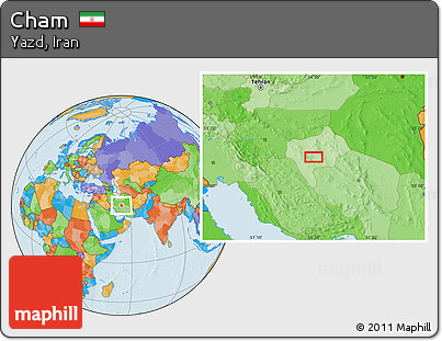 Political Location Map of Cham