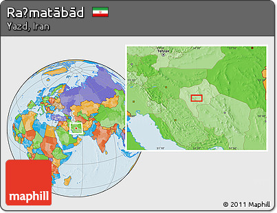 Political Location Map of Raḩmatābād