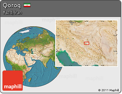 Satellite Location Map of Qoroq