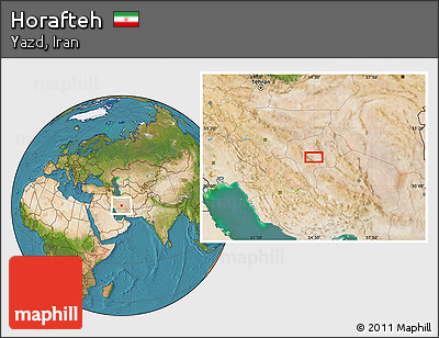 Satellite Location Map of Horafteh