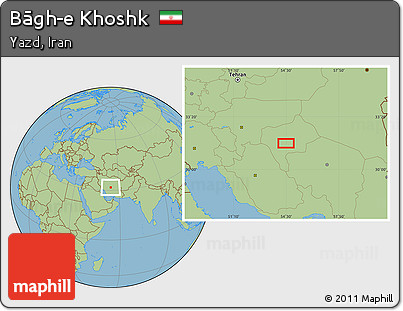 Savanna Style Location Map of Bāgh-e Khoshk
