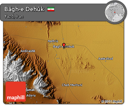 Physical Map of Bāgh-e Dehūk