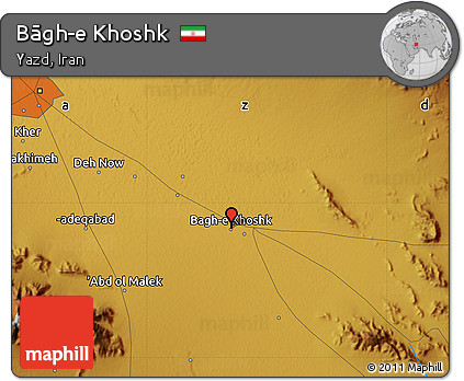 Physical Map of Bāgh-e Khoshk