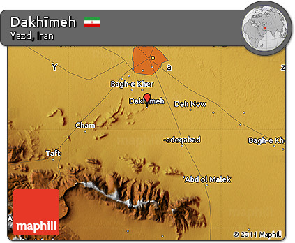 Physical Map of Dakhīmeh