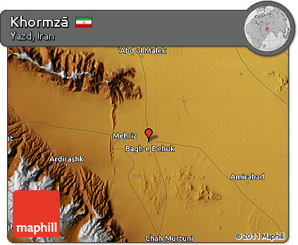 Physical Map of Khormzā