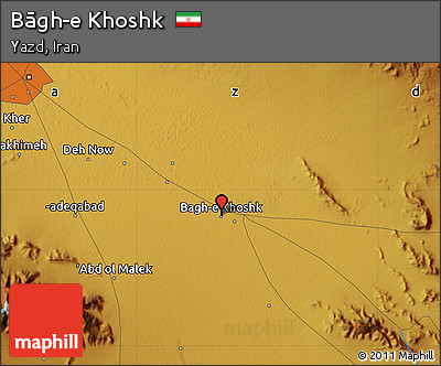 Physical Map of Bāgh-e Khoshk