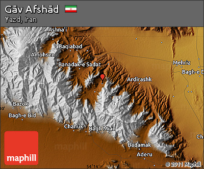 Physical Map of Gāv Afshād