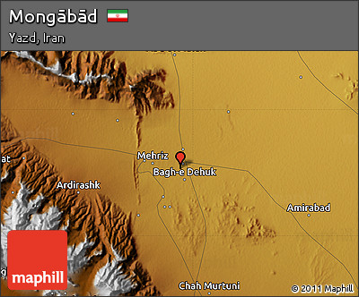 Physical Map of Mongābād