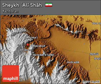 Physical Map of Sheykh `Alī Shāh