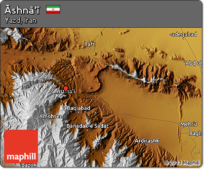 Physical Map of Āshnā'ī