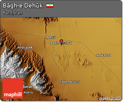 Physical Map of Bāgh-e Dehūk