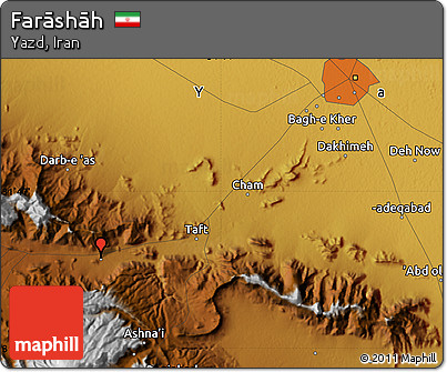 Physical Map of Farāshāh
