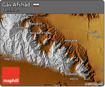 Physical Map of Gāv Afshād
