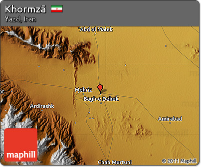 Physical Map of Khormzā