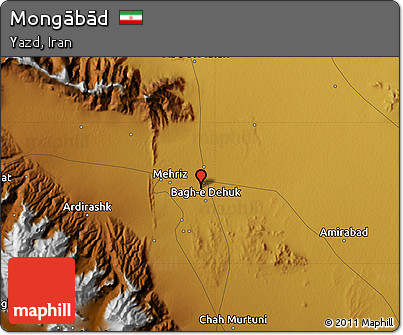 Physical Map of Mongābād