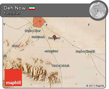 Satellite Map of Deh Now