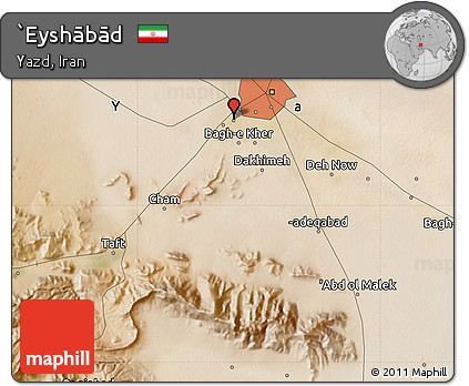 Satellite Map of `Eyshābād