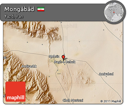 Satellite Map of Mongābād
