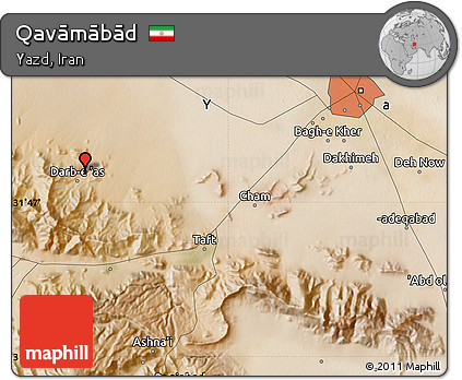 Satellite Map of Qavāmābād