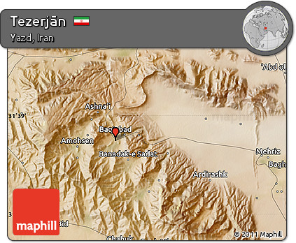 Satellite Map of Tezerjān