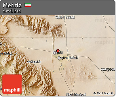 Satellite Map of Mehrīz