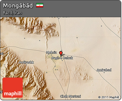 Satellite Map of Mongābād