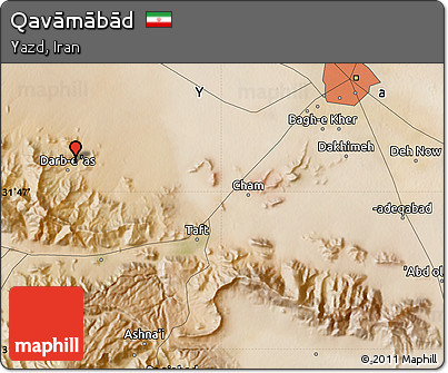 Satellite Map of Qavāmābād