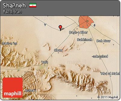 Satellite Map of Shaḩneh