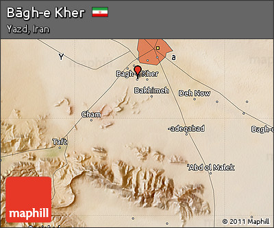 Satellite Map of Bāgh-e Kher