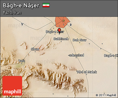 Satellite Map of Bāgh-e Nāşer