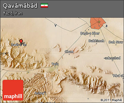 Satellite Map of Qavāmābād