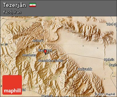 Satellite Map of Tezerjān