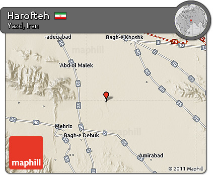 Shaded Relief Map of Harofteh