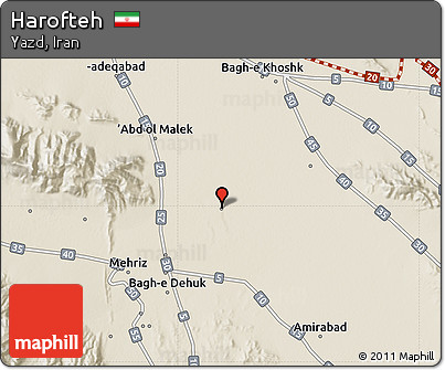 Shaded Relief Map of Harofteh