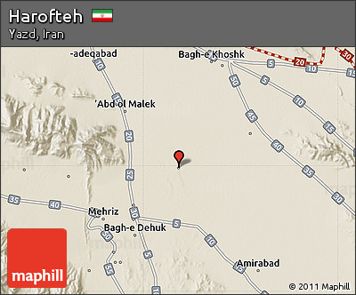 Shaded Relief Map of Harofteh