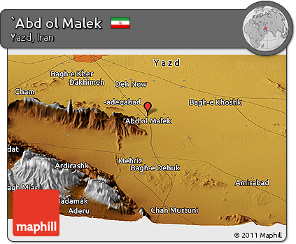 Physical Panoramic Map of `Abd Ol Malek