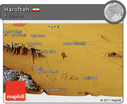 Physical Panoramic Map of Harofteh