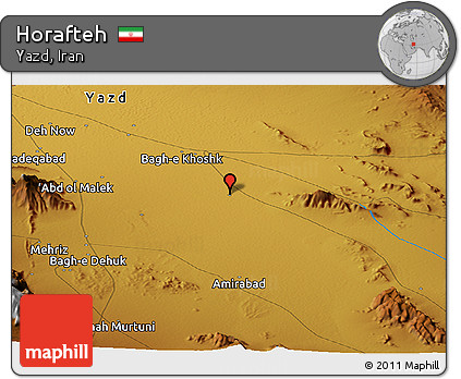 Physical Panoramic Map of Horafteh